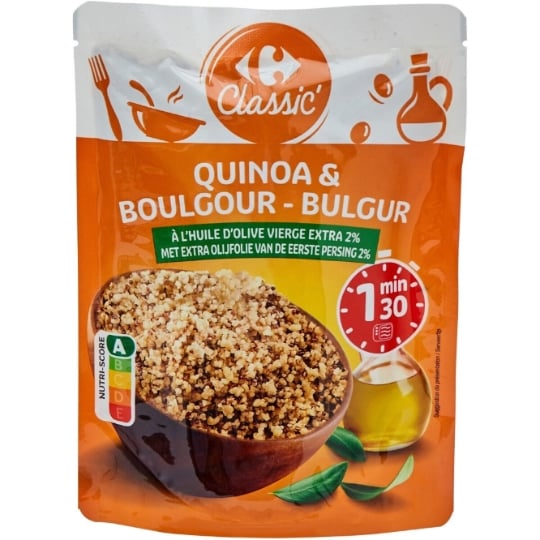 Mélange Céréales Quinoa et Boulgour à l'Huile d'Olive CARREFOUR CLASSIC