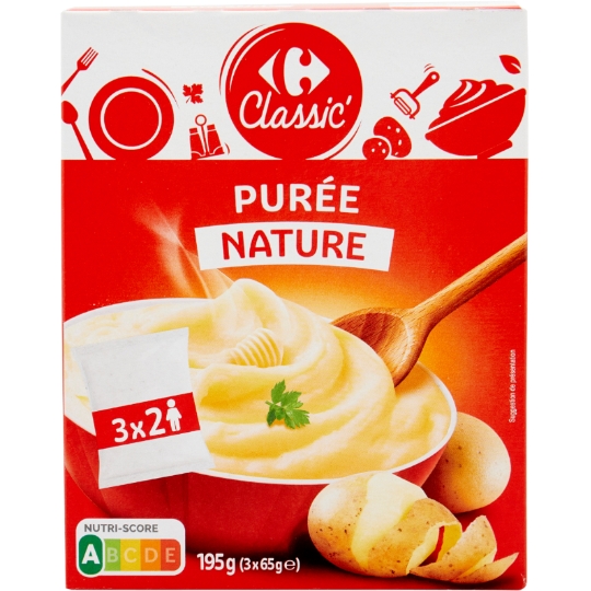 Purée de pommes de terre en flocons Nature CARREFOUR CLASSIC'