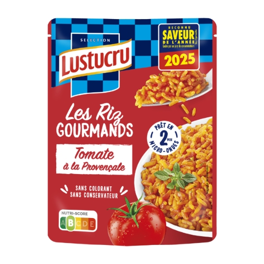 Les Riz Gourmands Tomate à la Provençale Prêt en 2min Micro-Ondes LUSTUCRU