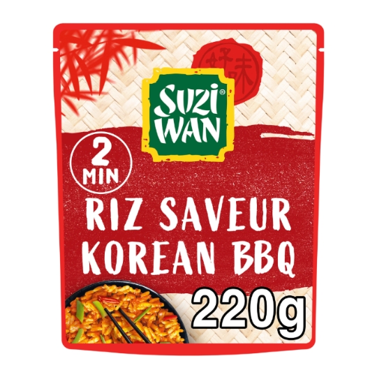 Riz Long Saveur BBQ Coréen Micro-Ondes 2min SUZI WAN