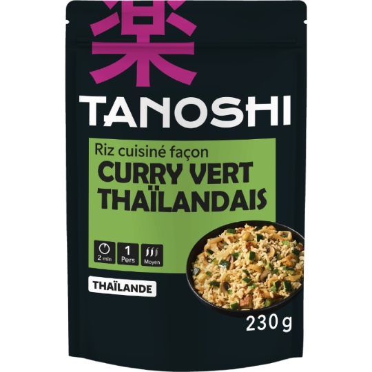 Riz cuisiné Façon Curry Vert Thaïlandais TANOSHI