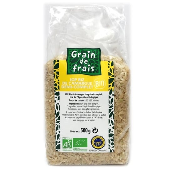 Riz De Camargue Igp Demi Complet Bio - Grain De Frais - Paquet 500g GRAIN DE FRAIS