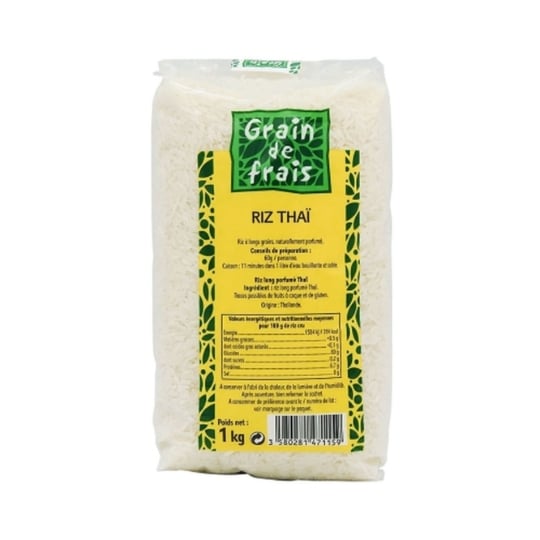 Riz Parfumé Thaï - Grain De Frais - Paquet 1kg GRAIN DE FRAIS