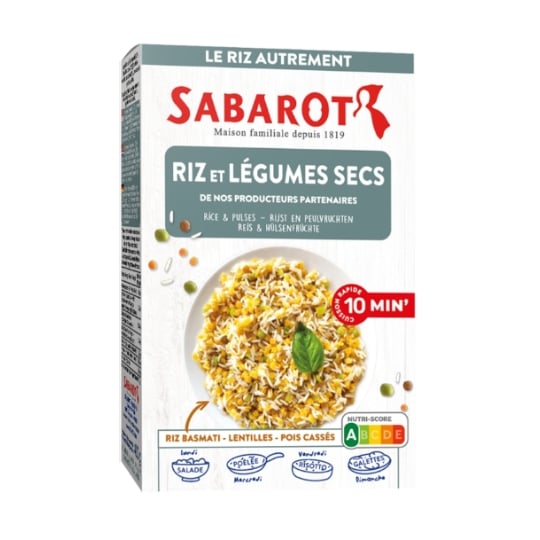 Mélange Riz Basmati Et Légumes Secs Étui 400g - Sabarot SABAROT