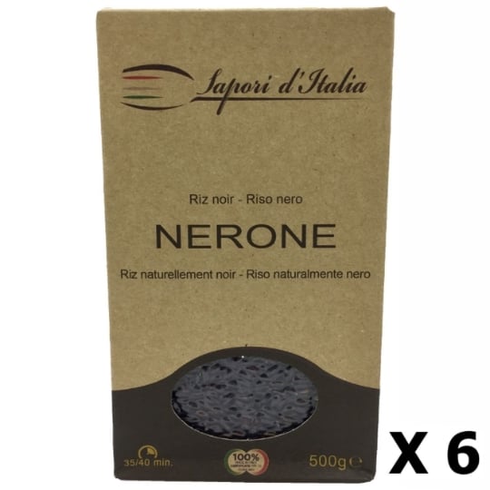 Lot 6x Riz Noir Nerone Italie Boîte 500g SAPORI D'ITALIA