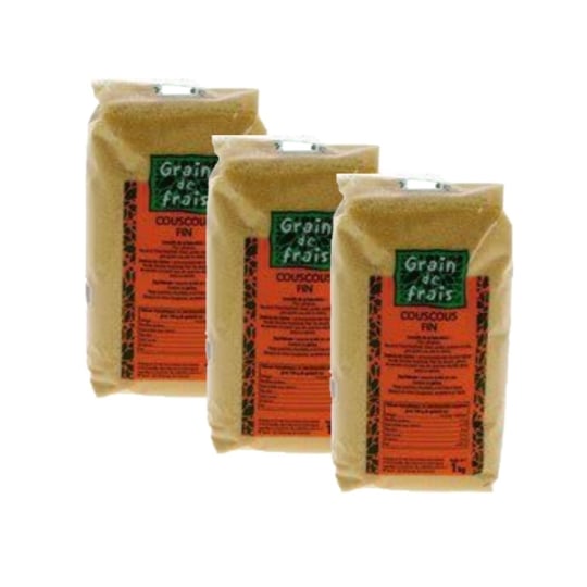 Lot 3x Couscous Fin - Grain De Frais - Paquet 1kg GRAIN DE FRAIS
