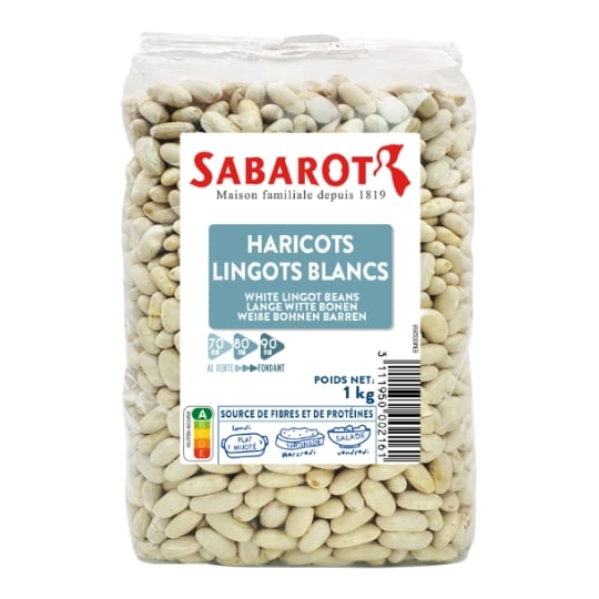Haricots Lingots Blancs sachet 1 Kg - Sabarot SABAROT