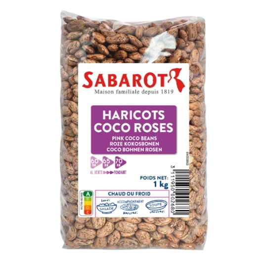 Haricots Cocos Roses sachet 1kg - Sabarot SABAROT