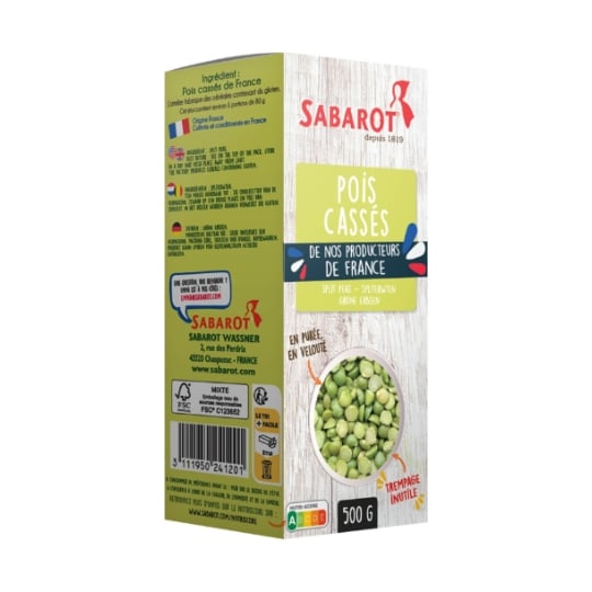 Pois Cassés France étui 500g - Sabarot SABAROT