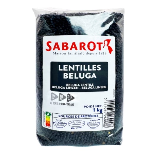 Lentilles Beluga sachet 1kg - Sabarot SABAROT