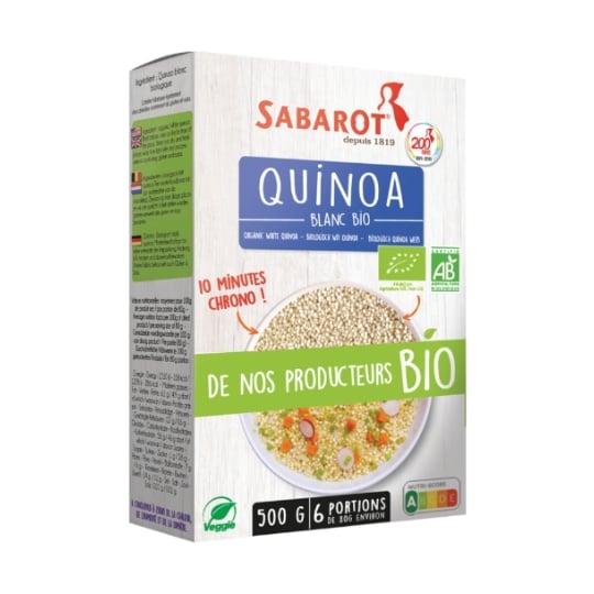 Quinoa Blanc Bio Étui 500g - Sabarot SABAROT