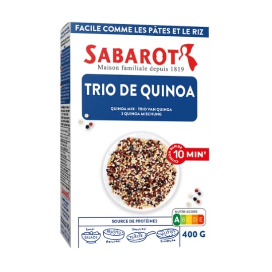 Trio De Quinoa Étui 400g - Sabarot SABAROT