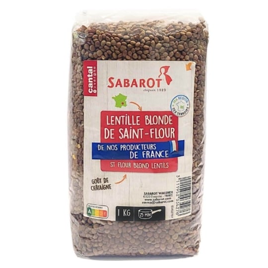 Lentilles Blondes De Saint Flour sachet 1kg - Sabarot SABAROT