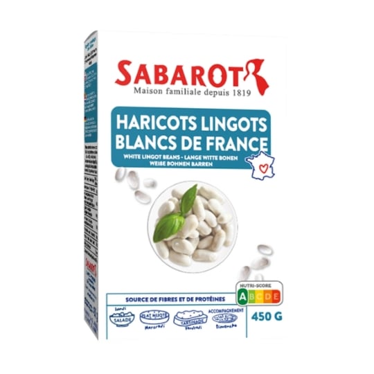 Haricots Lingots Blancs France étui 450g - Sabarot SABAROT