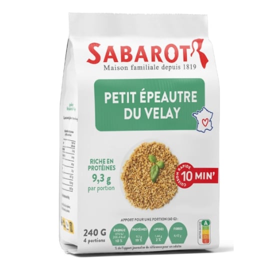 Petit Épeautre Du Velay 10 Minutes - Sachet Papier 240g - Sabarot SABAROT