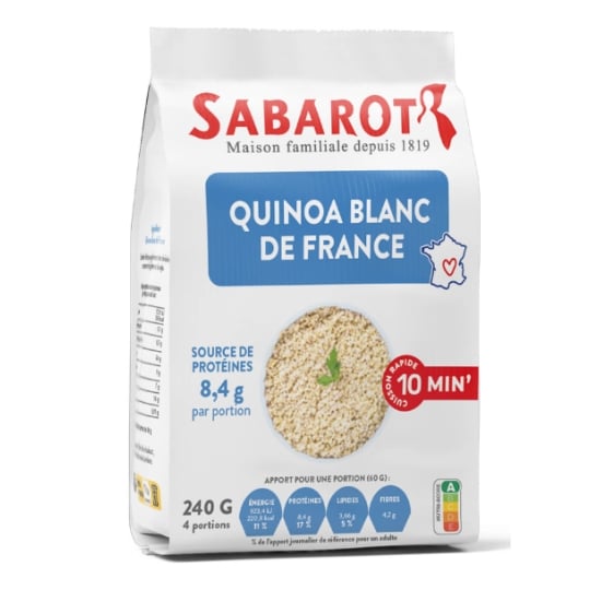 Quinoa Blanc De France - Sachet Papier 240g - Sabarot SABAROT