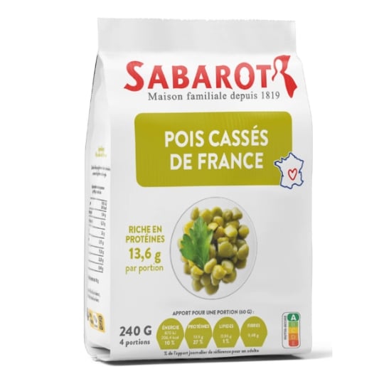 Pois Cassés De France - Sachet Papier 240g - Sabarot SABAROT