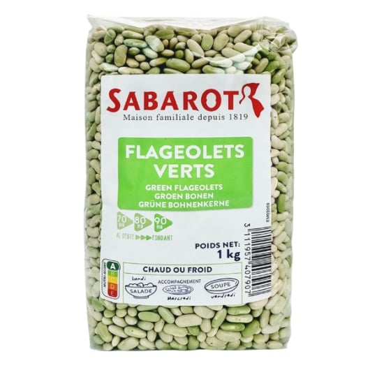 Flageolets Verts sachet 1kg - Sabarot SABAROT