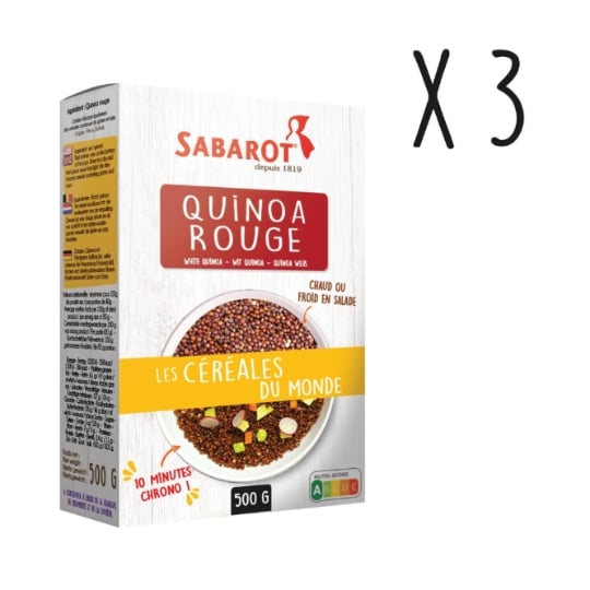 Sabarot - Lot X3 Quinoa Rouge - Étui 500g SABAROT