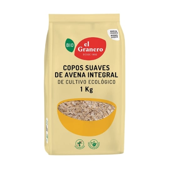 El Granero Integral - Flocons D'avoine À Grains Entiers Biologiques Doux 1 Kg