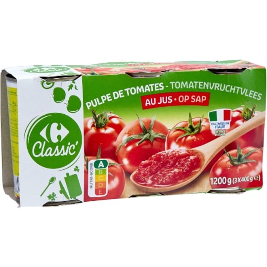Pulpe de Tomates au Jus CARREFOUR CLASSIC'