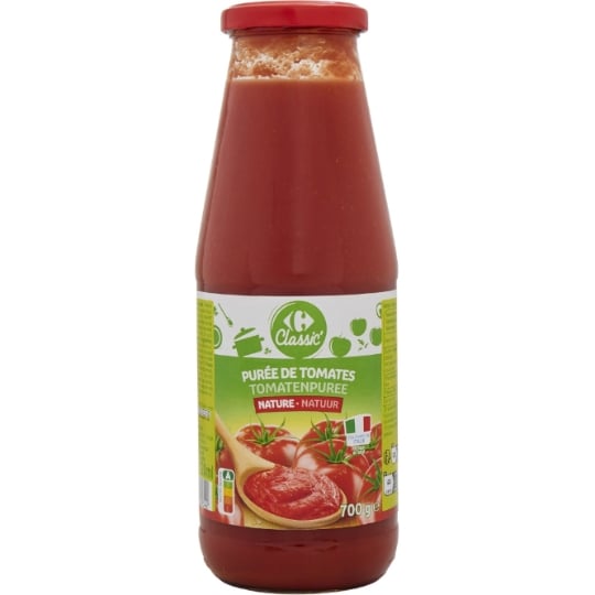 Purée de tomates nature CARREFOUR CLASSIC'