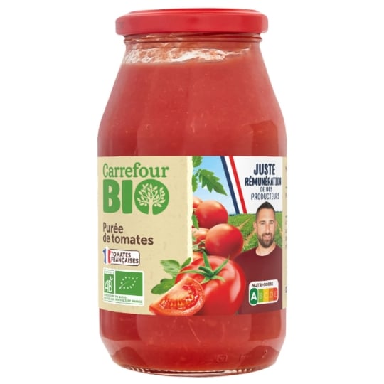 Purée de tomate Bio Engagé auprès des producteurs partenaires CARREFOUR BIO
