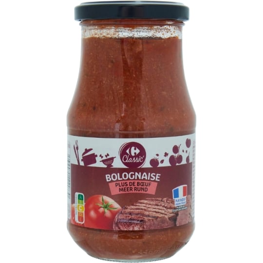 Sauce Bolognaise plus de bœuf CARREFOUR CLASSIC'