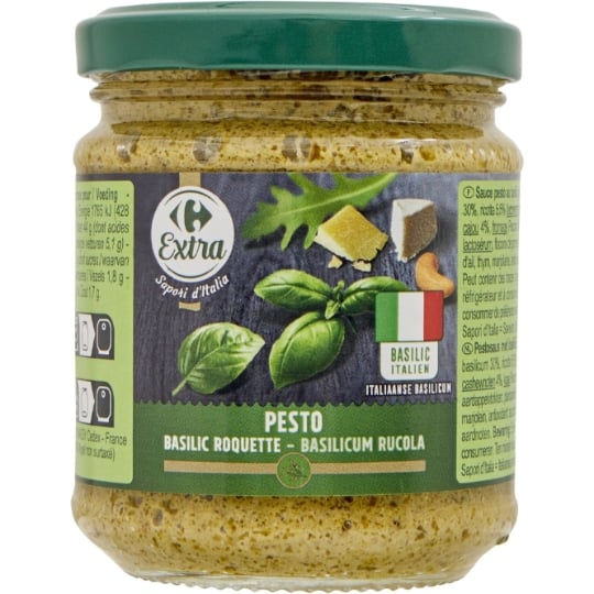 Sauce pesto basilic roquette CARREFOUR EXTRA