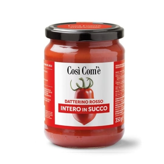 Tomates Datterino Rouges Entières Dans Leur Jus 350 Gr COSÌ COM'È - FINAGRICOLA