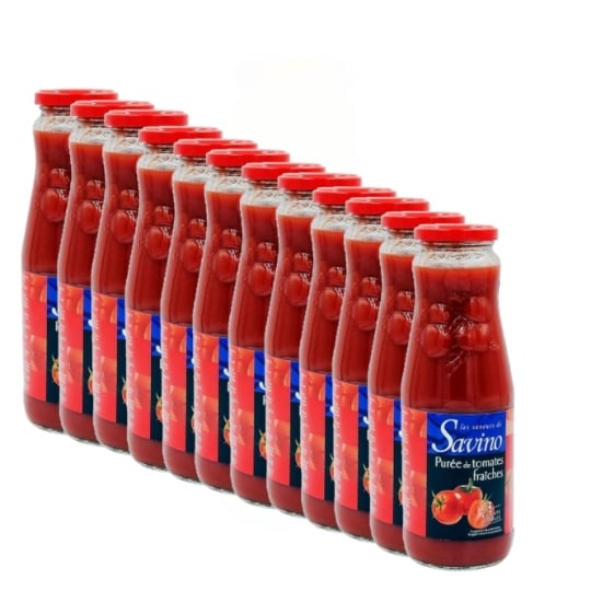 Lot 12x Purée De Tomates Fraîches - Les Saveurs De Savino - Pot 690g LES SAVEURS DE SAVINO