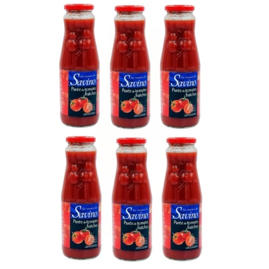 Lot 6x Purée De Tomates Fraîches - Les Saveurs De Savino - Pot 690g LES SAVEURS DE SAVINO