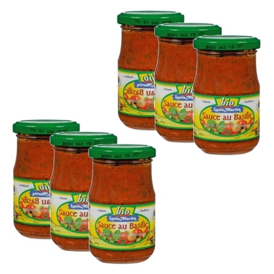 Lot 6x Sauce Tomates Basilic Bio - Louis Martin - Pot 190g LOUIS MARTIN