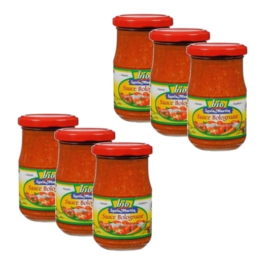 Lot 6x Sauce Bolognaise Bio - Louis Martin - Pot 190g LOUIS MARTIN