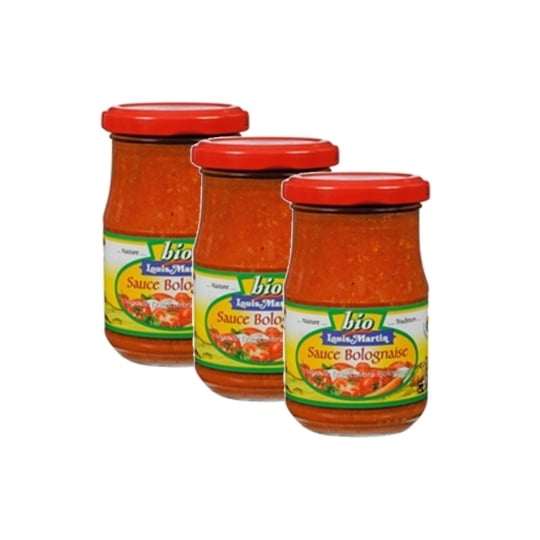 Lot 3x Sauce Bolognaise Bio - Louis Martin - Pot 190g LOUIS MARTIN
