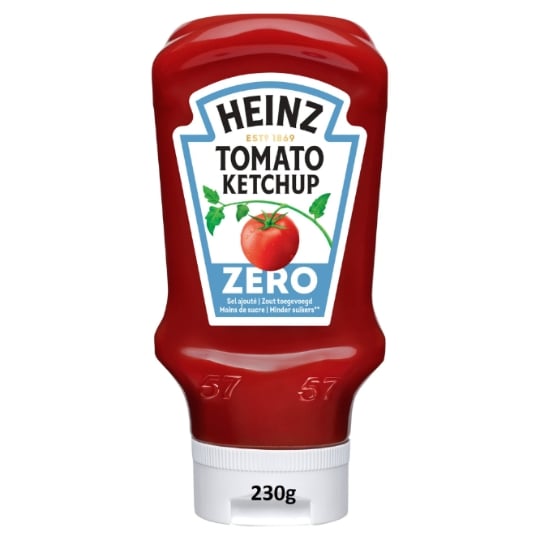 Sauce tomato ketchup zéro sel ajouté -70% de sucres HEINZ