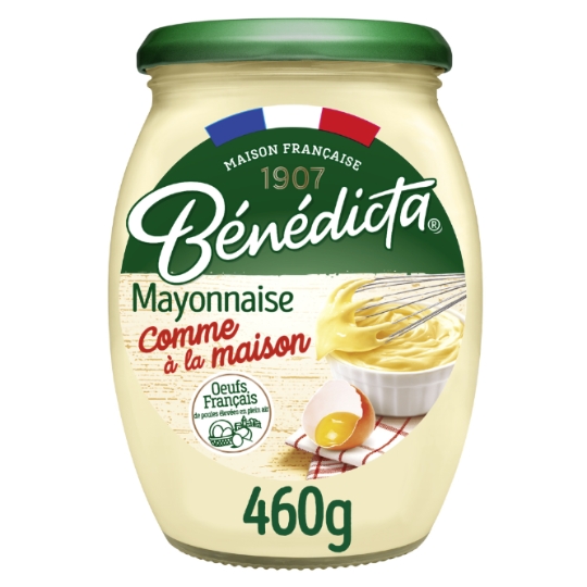 Mayonnaise Comme à la Maison aux Œufs Français de Plein Air BENEDICTA