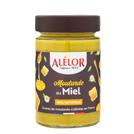 Moutarde au miel sans additifs graines française ALELOR