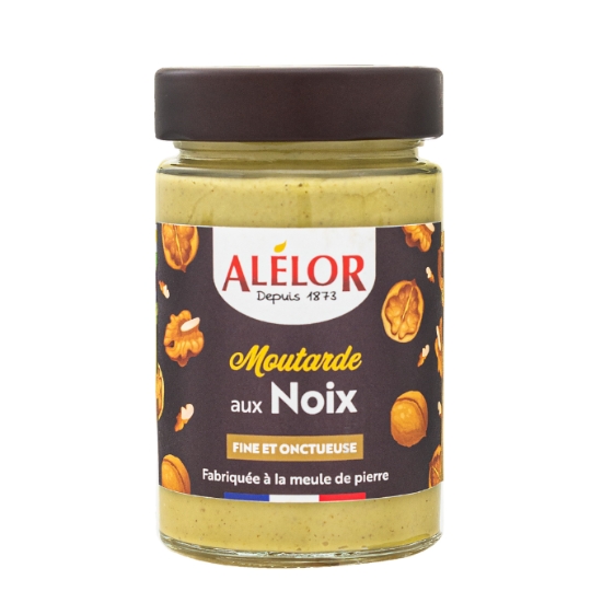 MOUTARDE AUX NOIX 200G ALELOR Moutarde aux Noix FINE ET ONCTUEUSE