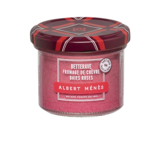 Crème de Chèvre à la Betterave et aux Baies Roses ALBERT MENES