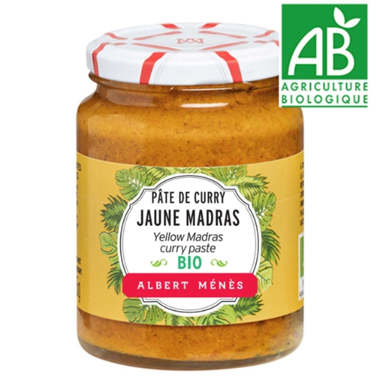 Pate de Curry jaune madras Bio ALBERT MENES