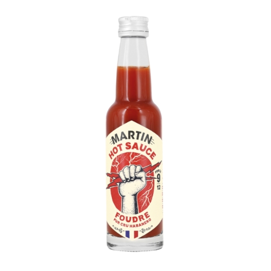 Sauce Piquante Foudre Pur Cru Habanero Force 9/12 MARTIN HOT SAUCE