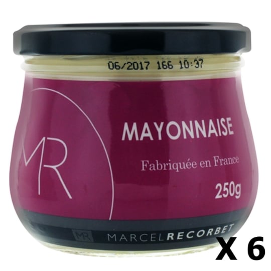 Lot 6x Mayonnaise À La Moutarde De Dijon - Mr - Pot 250g MARCEL RECORBET - MR