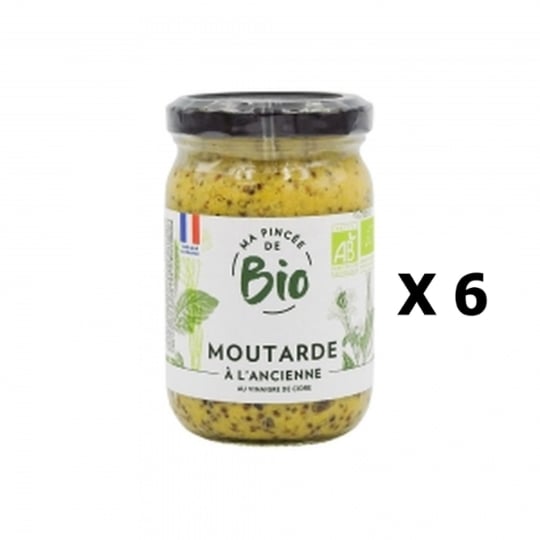Lot 6x Moutarde À L'ancienne Au Vinaigre De Cidre Bio - Ma Pincée Bio - Pot 200g MA PINCÃ‰E BIO