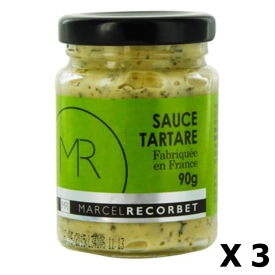 Lot 3x Sauce Tartare  - Fabriquée En France - Mr -  Pot 90g MARCEL RECORBET - MR