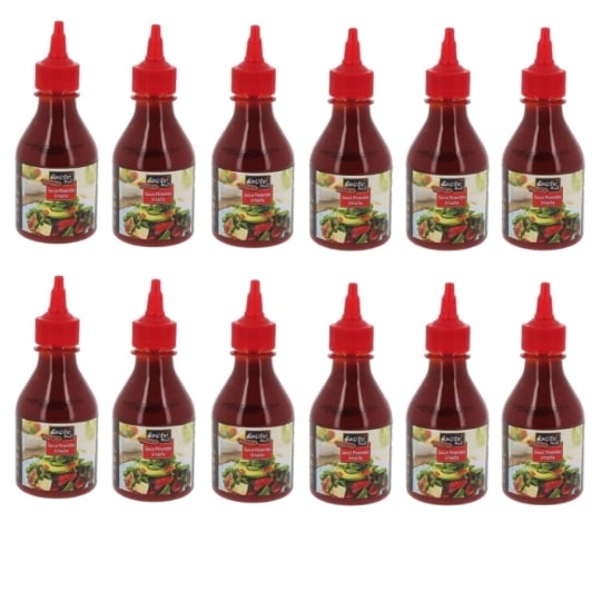 Lot 12x Sauce Pimentée Sriracha - Exotic Food - Bouteille 225g EXOTIC FOOD