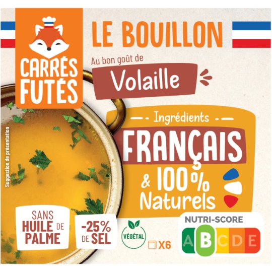 Bouillon Volaille Francais 100% Naturel CARRES FUTES