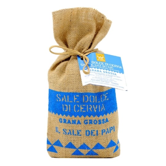 Sel Doux De Cervia Gros Dans Le Sac Cadeau En Jute 1 Kg SALINA DI CERVIA