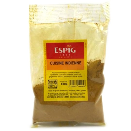 Cuisine Indienne Mélange D'épices Moulues 100g ESPIG