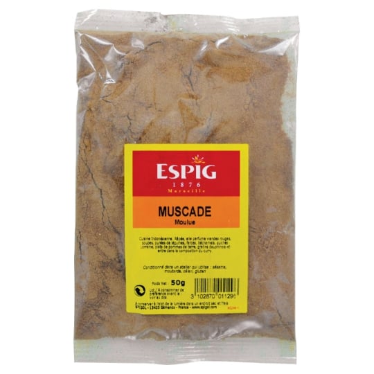 Muscade en poudre Noix de muscade moulues 50g ESPIG